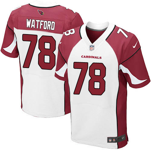 Men's Elite Earl Watford Nike Jersey White Road - #78 NFL Arizona Cardinals